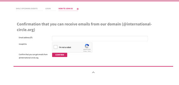 Please confirm you can receive emails from domain @international-circle.org